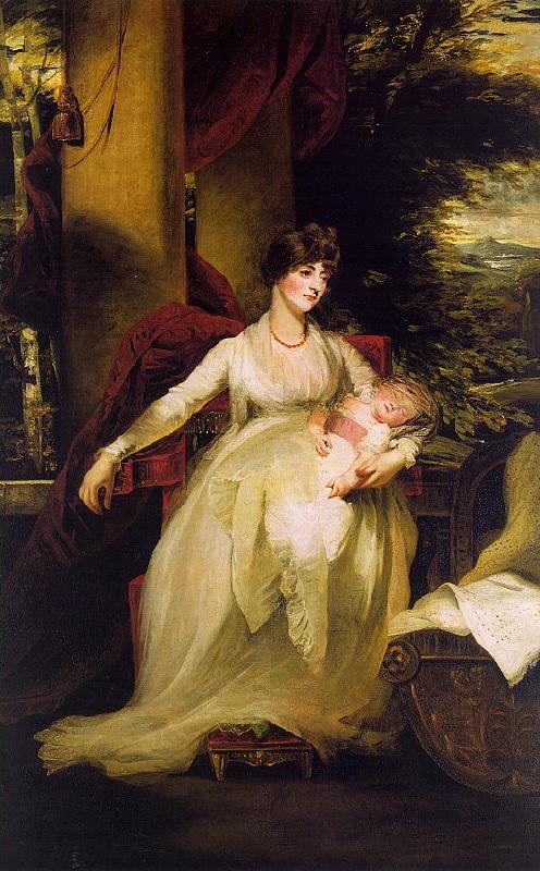 John Hoppner Lady Caroline Capel Holding her Daughter Harriet